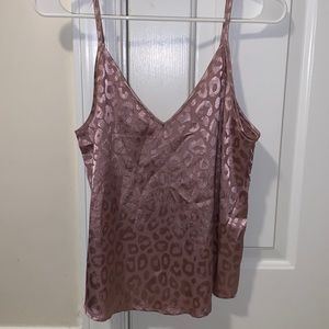 Shein satin cheetah print tank top